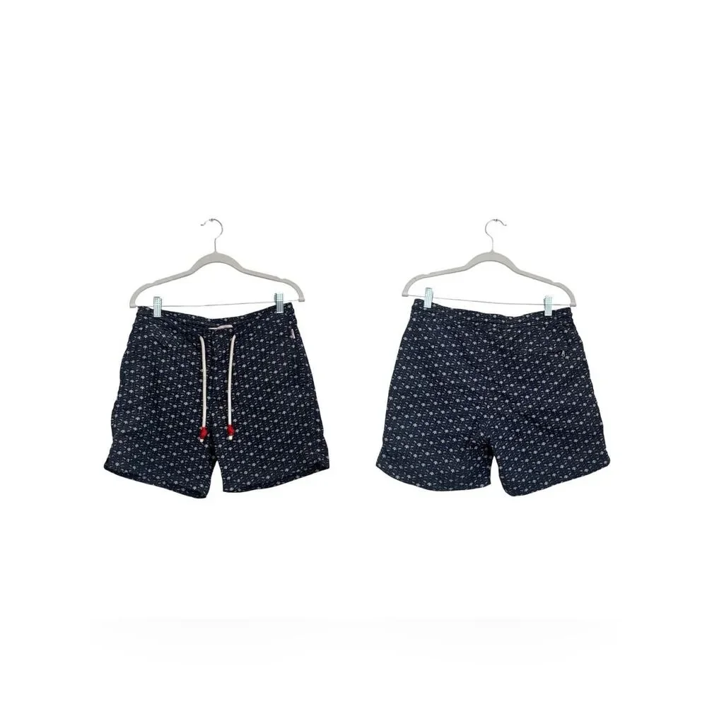 Orlebar Brown - Standard Mid-Length Bandana-Print Swim Shorts - Blue size 30